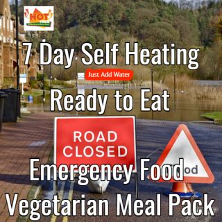 7 Day Self Heating Ready to Eat Emergency Food Vegetarian Pack.